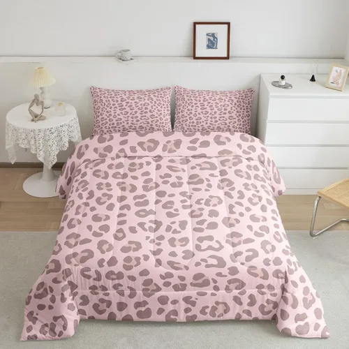 Miniatura 17 de Feelyou - Juego de funda de edredón para niños, castillo rosa, tamaño individual, lindo juego de edredón con moño, juego de cama para niños y niñas
