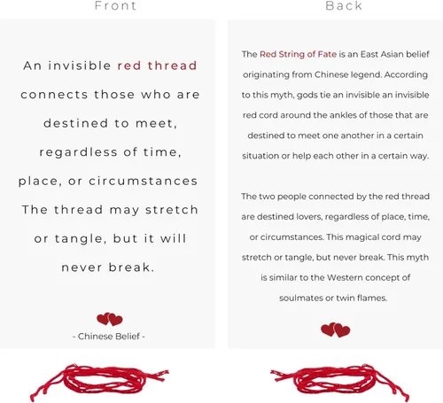 Miniatura 2 de Red String of Fate Bracelet - Anniversary Gift Couples - Boyfriend Girlfriend Matching Bracelets - Husband Wife Couple Jewelry - Pulseras Hilo Rojo