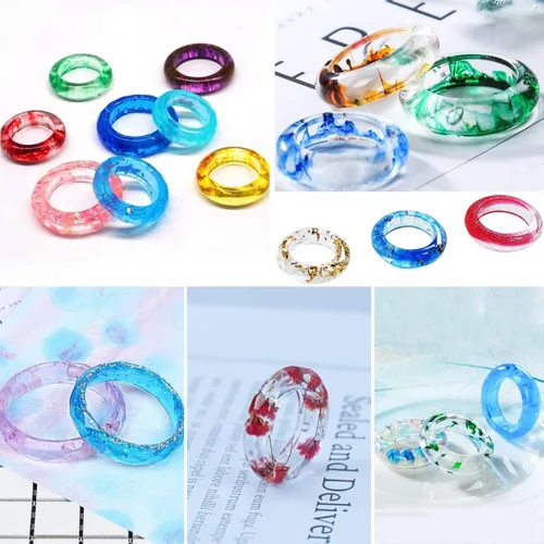Miniatura 2 de Molde de silicona para anillo de dedo, molde de resina para hacer joyas, herramienta de bricolaje, moldes de resina epoxi para anillo de resina