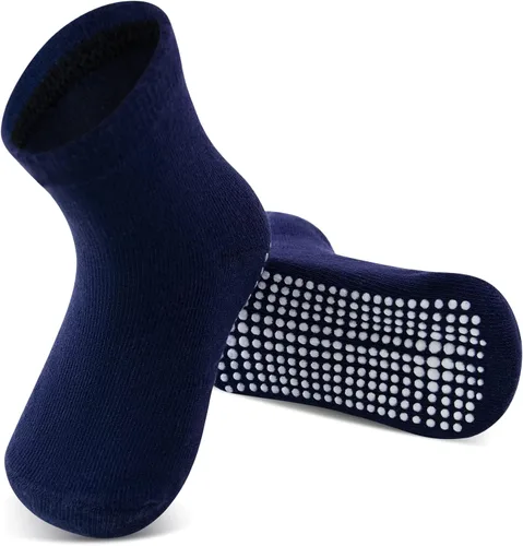 Miniatura 4 de Tenpluszero Calcetines de algodón antideslizantes para niños pequeños calcetines de algodón con agarres para bebés niños y niñas
