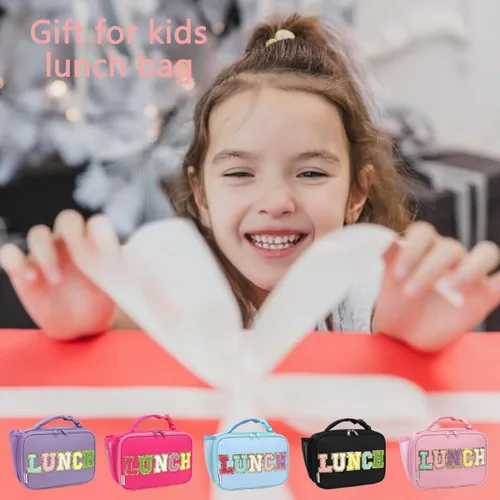 Miniatura 8 de GYEUKHAM Lonchera Aislada para la Escuela, Bolsas de Almuerzo Térmicas Reutilizables Duraderas Congelables para Niños Niñas Hombres Mujeres - azul