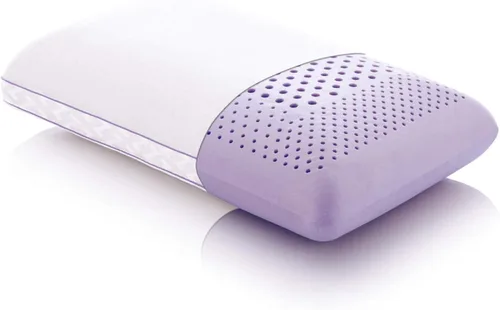 MALOUF Z Zoned Dough - Espuma viscoelástica infundida con aceite de lavanda natural real para aromaterapia, spray de almohada incluido-Queen, morado