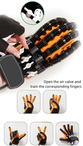 Miniatura 3 de Guante de rehabilitación con robot para accidente cerebrovascular, equipo robótico de recuperación de mano para accidente cerebrovascular