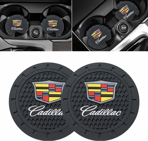 YUIQIEUY Posavasos para coche para Cadillac Escalade CT4 CT5 CT6 ATS CTS SRX XT5 Portavasos de silicona Accesorios interiores 2.75 pulgadas 2 piezas