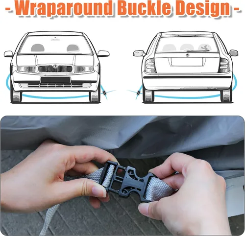 Miniatura 6 de uxcell 3XXL+ Funda de coche púrpura para exteriores, impermeable, transpirable, arañazos, lluvia, nieve, sol, resistente al calor, 224.4 x 74.8 x