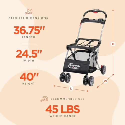 Miniatura 3 de Baby Trend Snap n Go, Asiento infantil para coche universal EX Carrier