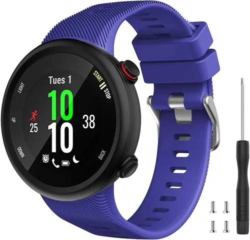 Miniatura 15 de Compatible con Garmin Forerunner 45, correa de repuesto deportiva de silicona suave, pulsera de fitness para Garmin Forerunner 45 Smartwatch