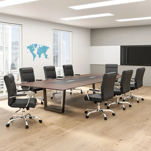 Miniatura 2 de Silla de escritorio de oficina, sillas modernas de cuero para sala de conferencias, silla ergonómica de respaldo alto, silla ejecutiva giratoria