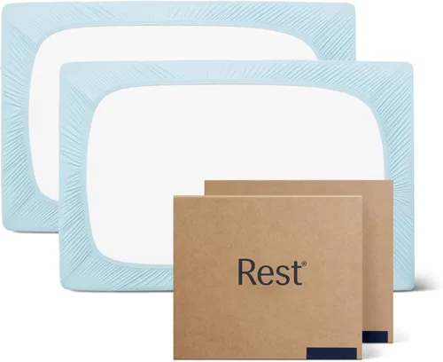 Miniatura 12 de REST® Evercool®+ Sábana bajera ajustable, tamaño King, azul claro, 15 pulgadas de profundidad (hasta 18 pulgadas), ropa de cama transpirable