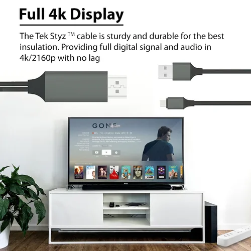 Miniatura 2 de PRO USB-C HDMI funciona para Xiaomi Poco X3 Pro a 4k con puerto de alimentación, cable de 6 pies a 2160p a 60Hz, cable de 6 pies/6.6 ft Gris