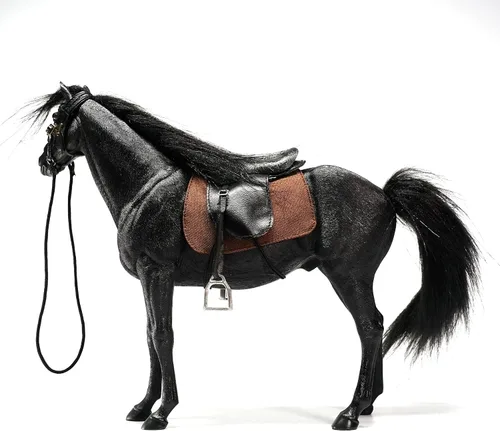 Miniatura 3 de Hanover - Decoración de caballo negro de resina, decoración del hogar, estatua de caballo para escritorios, poliresina duradera con detalles