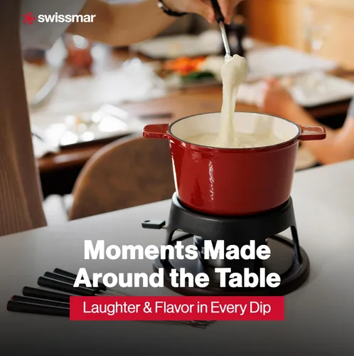 Miniatura 5 de Swissmar Sierra - Juego de fondue de hierro fundido, 1.6 cuartos de galón / 1.6 litros, perfecto para fondues de carne, queso y chocolate, ideal