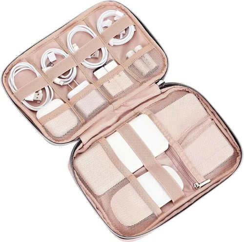 Miniatura 2 de BELALIFE Organizador electrónico, bolsa portátil para cables de viaje, almacenamiento técnico para cable, cargador, teléfono, auriculares, disco