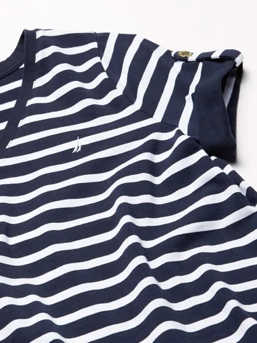 Miniatura 8 de Nautica Easy Comfort - Camiseta de algodón elástico con cuello en V para mujer