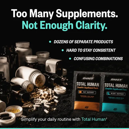 Miniatura 4 de ONNIT Total Human - Paquetes diarios de vitaminas para hombres y mujeres (paquete de 60) – 10 veces más que tu multivitamínico – repleto