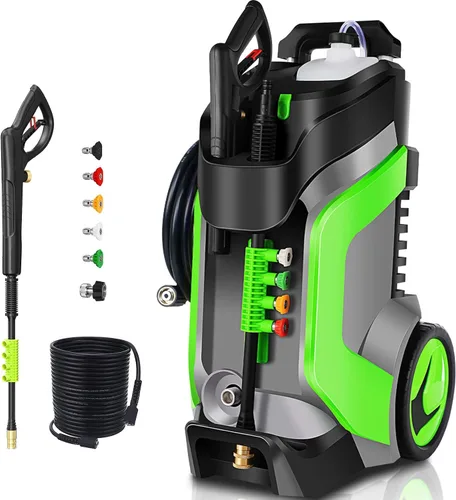 Miniatura 9 de Lavadora a presión eléctrica 5000PSI 4.0GPM con manguera de presión M22-0.551 in 33 pies, rociadores eléctricos de alta presión con limpiador
