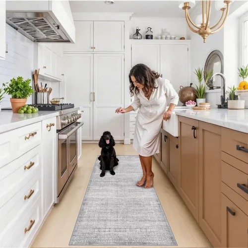 Miniatura 85 de HY HAO YUN LAI Alfombras antideslizantes para pasillos, alfombra lavable para pasillo, alfombra larga ultra suave para cocina, alfombras de acento