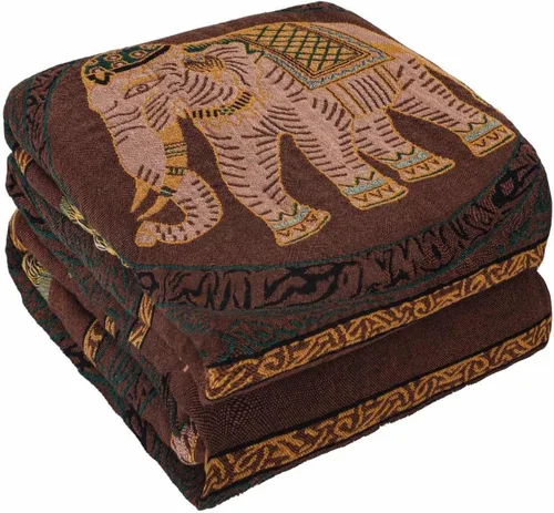 Miniatura 10 de Manta bohemia 100% algodón orgánico ultra suave transpirable rústico edredón de 50 x 60 pulgadas con pájaros y flores para sofá, silla, cama, sillón