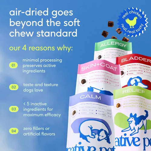 Miniatura 8 de Native Pet - Masticables para alergias para perros – Alivio de la alergia de perros para razas medianas – Apoya el alivio de la picazón estacional