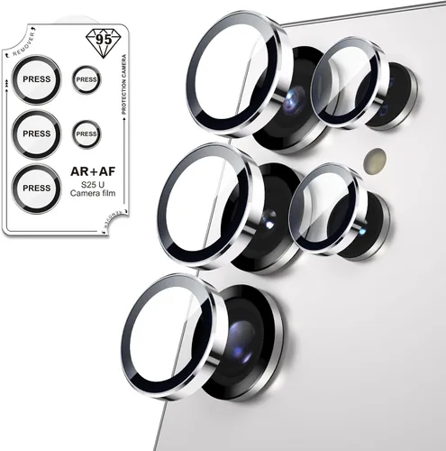 Miniatura 29 de Bling - Protector de lente de cámara para Samsung Galaxy S22 Ultra solamente, cubierta de anillo de lente de ajuste completo con película de Negro