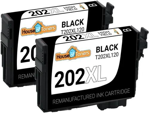 Miniatura 2 de Houseoftoners Cartucho de tinta remanufacturado para Epson 202XL Cartucho de tinta de alto rendimiento para impresoras Epson 202XL Workforce WF-2860