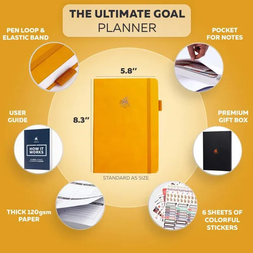 Miniatura 2 de Clever Fox Ultimate Achiever's Goal Planner - Diario de enfoque y productividad de 90 días. Planificador organizador diario, semanal y mensual sin