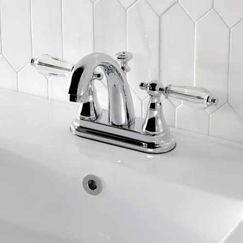 Miniatura 2 de Kingston Brass KS7611WLL Grifo de baño central de 4 pulgadas, cromo pulido