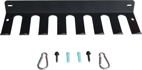 Miniatura 6 de Estante de almacenamiento para gimnasio, soporte de banda de resistencia, soporte de pared, resistente para gimnasio en casa, soporte de 8 puntas