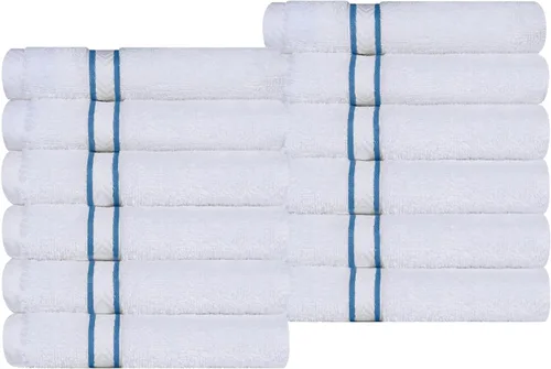 Miniatura 38 de Juego de toallas de baño de algodón turco ultra suave de Superior, juego de 2 piezas, toallas para la ducha, baño, artículos esenciales para el Latte