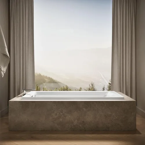 Miniatura 4 de Kohler Archer tina de 6 pies con diseño cómodo y profundo, 1125-0, 0 volts Blanco