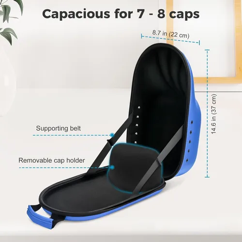 Miniatura 2 de ProCase Estuche rígido de viaje para sombreros, bolsa de transporte y almacenamiento para 7-8 gorras de béisbol, organizador de sombreros soporte