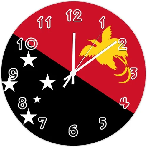 Miniatura 17 de Reloj de pared de República Dominicana – Reloj de pared con bandera de República Dominicana para dormitorio, sala de estar, hogar, oficina, escuela