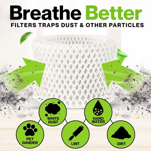 Miniatura 5 de Durabasics Paquete de 4 filtros humidificadores de alta calidad compatibles con filtros humidificadores Honeywell HAC-504, HAC-504AW y Honeywell
