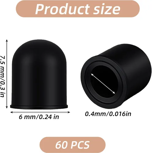 Miniatura 2 de 60 puntas de repuesto para lápiz capacitivo, puntas de goma para lápiz capacitivo, punta de repuesto de alta sensibilidad, punta universal