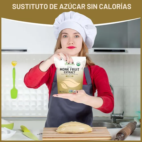 Miniatura 7 de Edulcorante orgánico de fruta de monje 100% puro Durelife, sin eritritol, extracto en polvo de fruta de monje, orgánico USDA verificado por