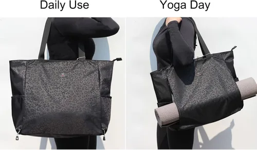 Miniatura 6 de Bolsa para esterilla de yoga ESVAN, bolsa de mano para yoga, bandolera para esterilla de yoga, bolsa de transporte para oficina, yoga, pilates, Un