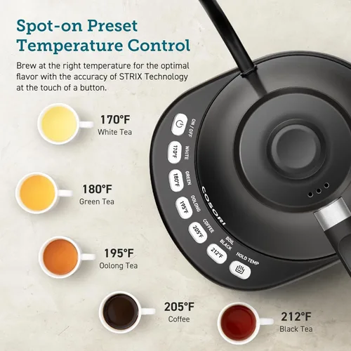 Miniatura 6 de COSORI Air Fryer Pro LE - Freidora de aire de 5 cuartos de galón, comidas rápidas y fáciles, hasta 450 ℉, silenciosa, 85% y hervidor eléctrico