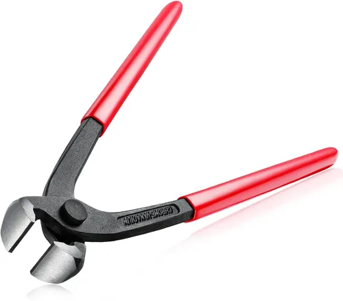 Miniatura 7 de AKIHISA Alicates de abrazadera de oreja de 9 pulgadas, herramienta engarzadora de acero cromo vanadio, extractor de clavos, herramienta de engarce