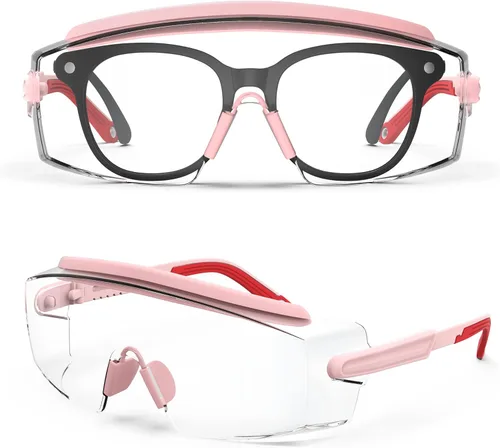 Miniatura 19 de Gafas de seguridad antivaho Gafas de seguridad sobre gafas protectoras con lentes antiarañazos ajustables Negro
