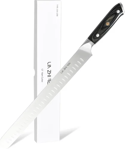 Cuchillo de trinchar - Cuchillo de pechuga premium de 12 pulgadas para cortar carne ahumada, barbacoa y pavo asado - Acero alemán afilado