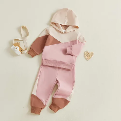 Miniatura 134 de Conjunto de ropa de otoño e invierno para bebé y niño, sudadera larga con capucha y pantalones para niños pequeños, 6, 12, 18, 24 meses, 2T