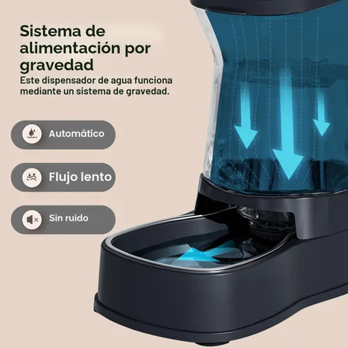 Miniatura 3 de Gardner Pet - Dispensador automático de agua para perros, bebedero de gravedad de acero inoxidable, 100% libre de BPA, cuencos de alimentación