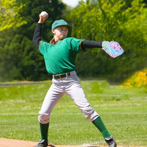 Miniatura 6 de Guante de béisbol para niños, guantes de sóftbol, guantes de béisbol y sóftbol para niños y niñas, guante de pelota para entrenamiento y juego