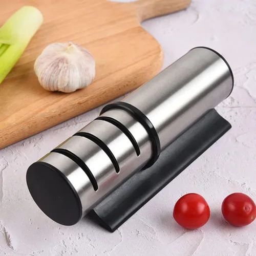 Miniatura 3 de LIFKOME Afilador de cuchillos de tres ranuras para afilar cuchillos de acero opaco para pelar cuchillos de chef de reparación de bolsillo