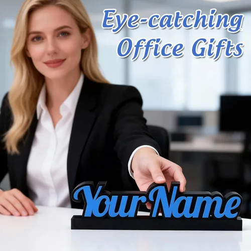 Miniatura 5 de Placa de nombre personalizada para escritorio Placa de nombre de escritorio impresa en 3D personalizada Decoración de oficina para mujeres