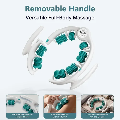 Miniatura 5 de Rodillo de masaje para celulitis, herramienta de drenaje linfático para masaje de fascia de tejido profundo, rodillo muscular para piernas