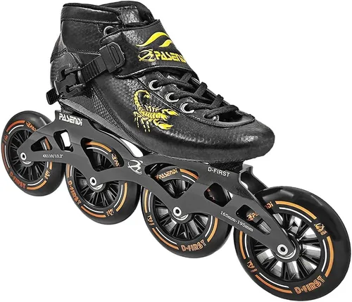 Patines de velocidad profesionales de fibra de carbono para hombres y mujeres Patines de 4 ruedas de velocidad de una sola fila Patines en línea