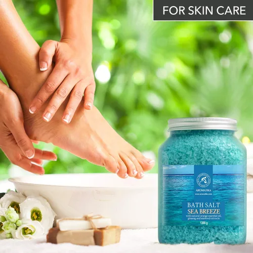 Miniatura 5 de Sal marina de baño de 46 onzas, sal de brisa marina, sales marinas naturales de baño, lo mejor para un buen sueño, relajante, calmante, cuidado