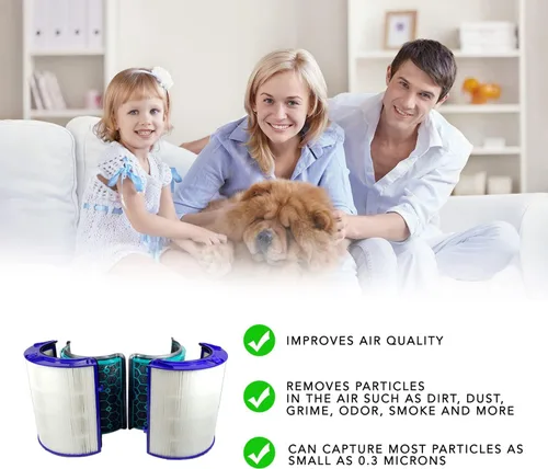 Miniatura 3 de MaximalPower Filtro HEPA y filtro de carbono para purificador de aire Dyson TP04 HP04 DP04 – Filtro de repuesto para ventilador de purificador puro