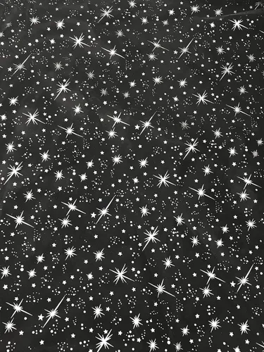 Miniatura 2 de New Creations Fabric & Foam Inc, 58/60 pulgadas de ancho Starburst plateado sobre tela de organza transparente blanca por The Yard